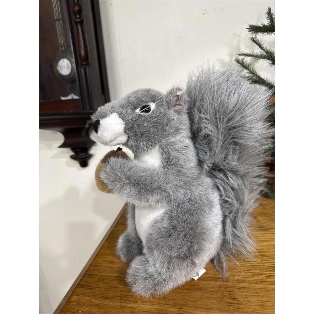 Fiesta Gray Squirrel Plush 10” Plush Stuffed Animal Realistic Chubby Soft - Picture 3 of 6